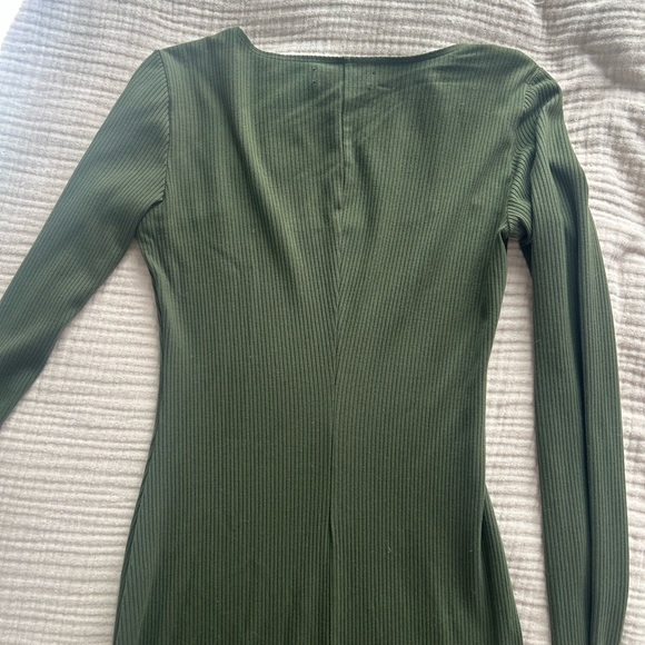 Reformation Long Sleeve Dress (Army) - Picture 3 of 6